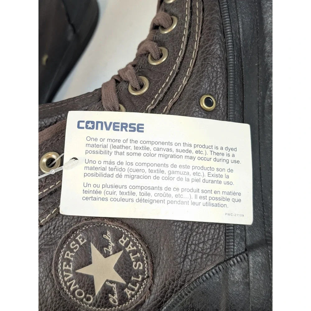 Converse Men's Chuck Taylor All Stars Combat Boot Brown Leather Size 6.5 Read
